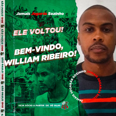 WILLIAM RIBEIRO ESTÁ DE VOLTA